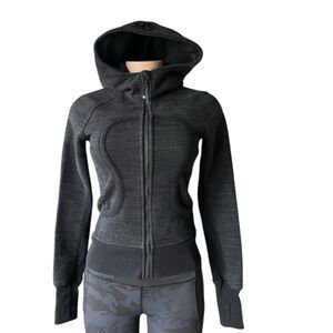 Lululemon Charcoal gray scuba Zip-Up Jacket